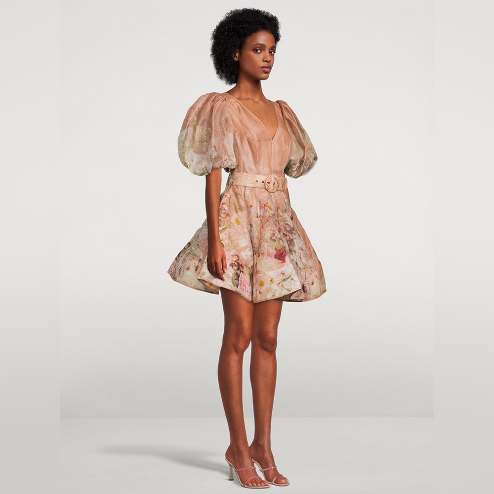 Zimmermann Blush Garden floral mini dress size 4 - Picture 2 of 10